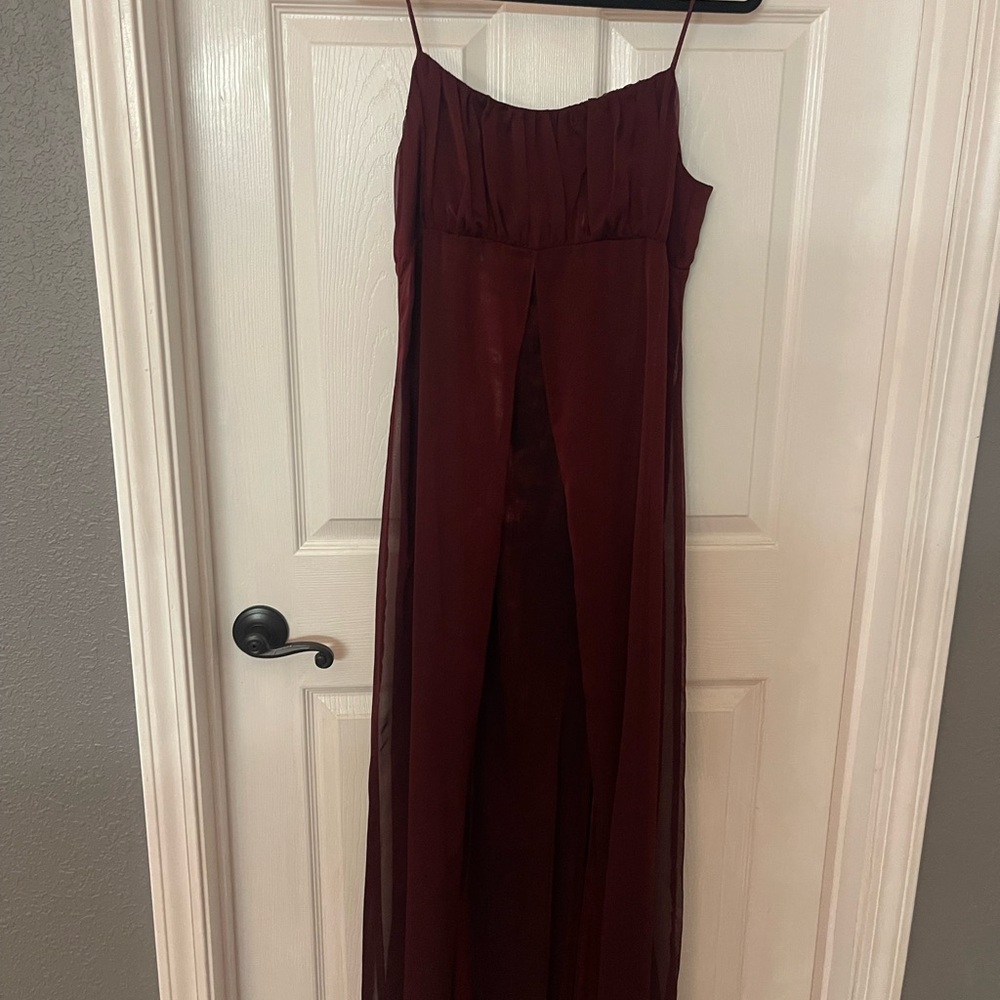 Elegant Burgundy Dress